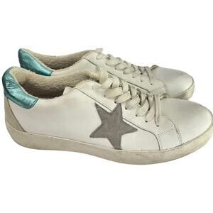 Pecorrino Leather Sneakers Trainers •Women 38/ 7• White Star Italy Terry Cloth
